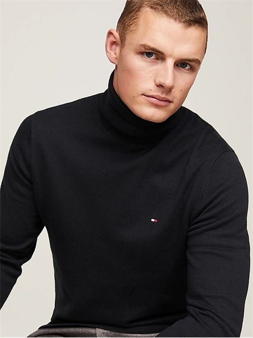 pima org ctn cashmere roll neck TOMMY HILFIGER | MW0MW28048BDS